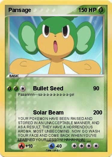 Pokémon Pansage 102 102 - Bullet Seed - My Pokemon Card