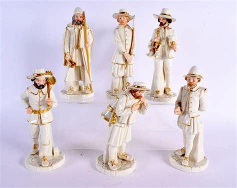 SIX ROYAL WORCESTER PORCELAIN FIGURES. 20 cm high. (6) in United...