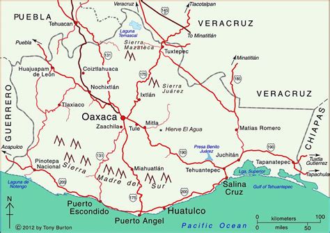 Oaxaca State Mexico Map | Images and Photos finder