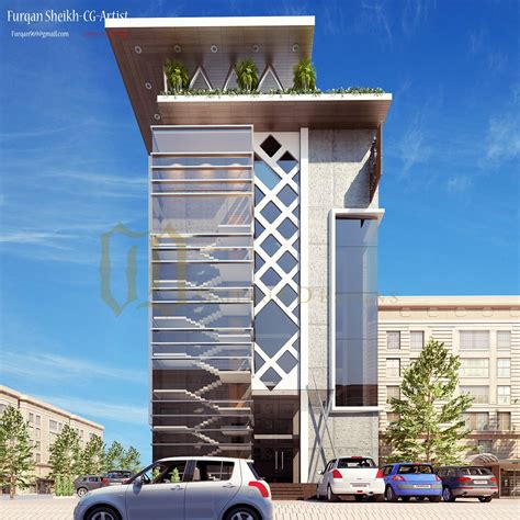 Commercial Project | Modern architecture building, Facade architecture ...