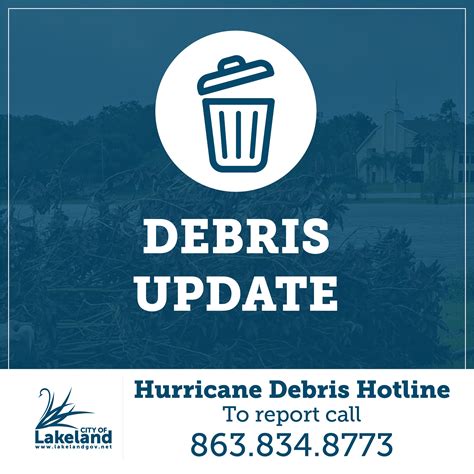 City of Lakeland on Twitter: "Hurricane Debris Hotline: As restoration ...