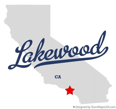 Map of Lakewood, CA, California