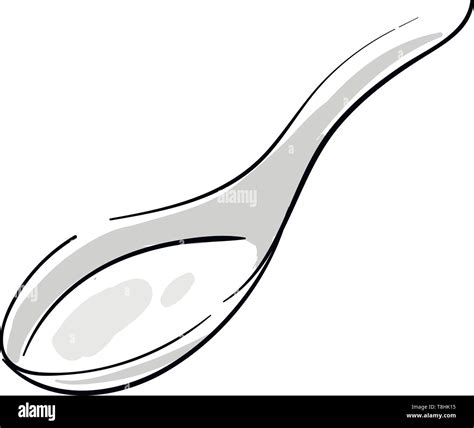 Sketch of a ceramic soup spoon great to look at and that increase the ...