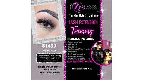 2 Day Classic, Hybrid & Volume Lash Extensions Training – O' Her Lashes