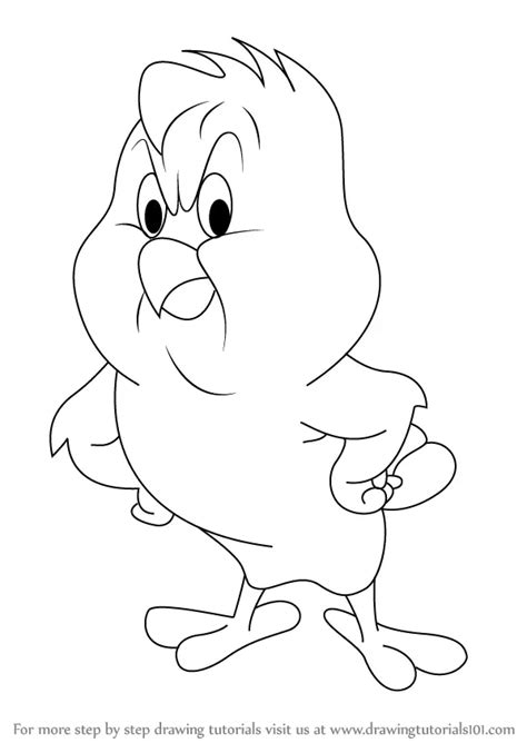 Learn How to Draw Henery Hawk from Looney Tunes (Looney Tunes) Step by ...