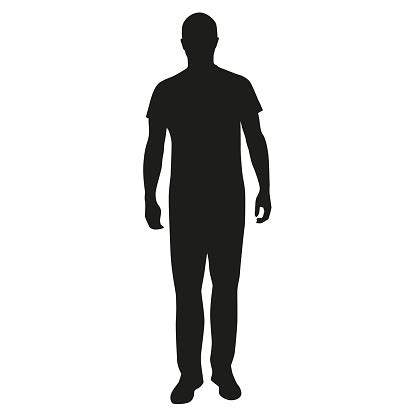 Man Standing Silhouette Stock Illustration - Download Image Now - iStock