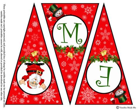 DIY FREE PRINTABLE CHRISTMAS BANNER | Merry christmas banner printable ...