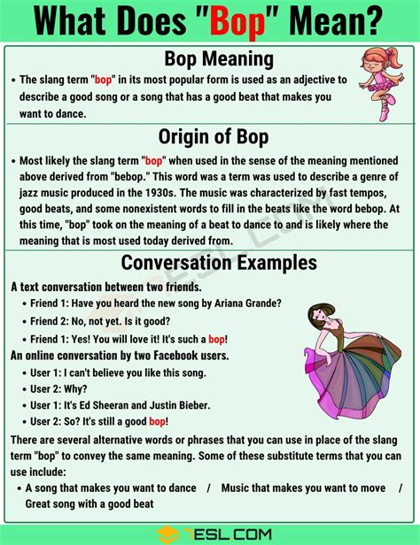 "Bop" Meaning, Origin and Examples • 7ESL