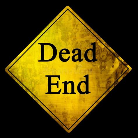 Dead End Warning Sign Stock Image - Image: 4405541