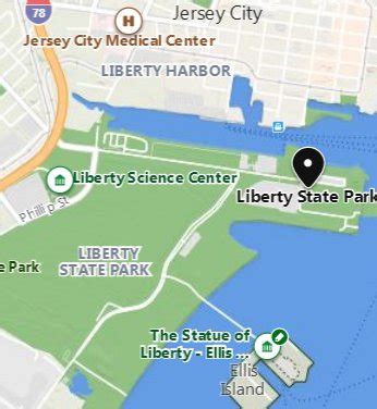 Liberty State Park, New Jersey area map & More