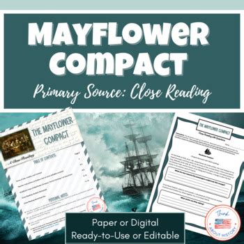 Mayflower Compact - Primary Source and Historical Text Close Reading