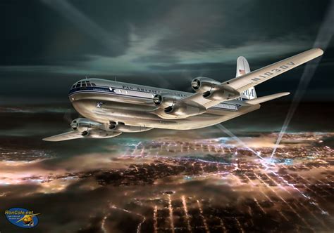 Pan Am Boeing 377 Stratocruiser over San Francisco