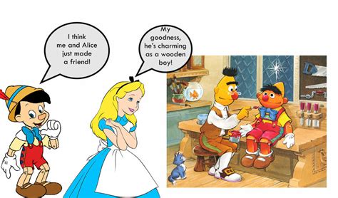 Pinocchio and Alice admires Ernie as Pinocchio by MaxGoudiss on DeviantArt