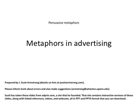 Metaphors in advertising