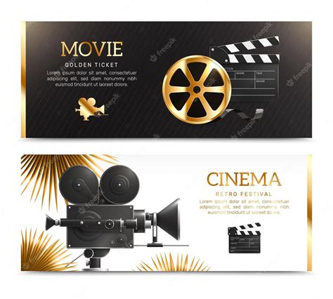 Free Vector | Cinema banner set