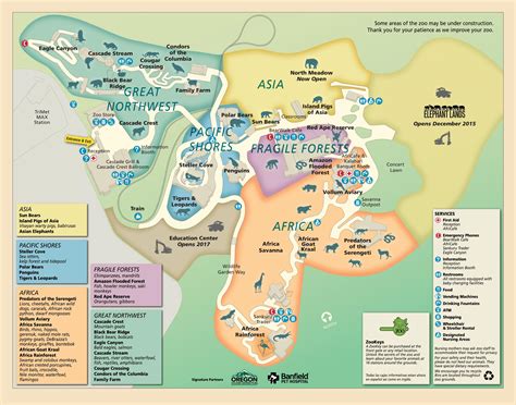 Washington Park (Now Oregon) Zoo map from Spring 1988 : r/Portland