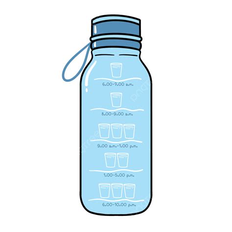 Drinking Water Bottle Vector PNG Images, Time Drink Water Bottle, Time ...