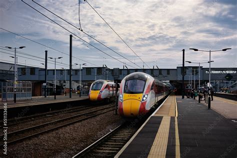 LNER Azuma trains at Peterborough Station Stock Photo | Adobe Stock