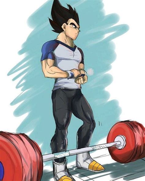 Vegeta weight training | Dragon ball super manga, Anime dragon ball ...