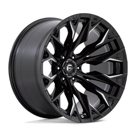 20 Inch Black Wheels Rims Ford F150 Truck Fuel Flame D803 20x10" -18mm ...