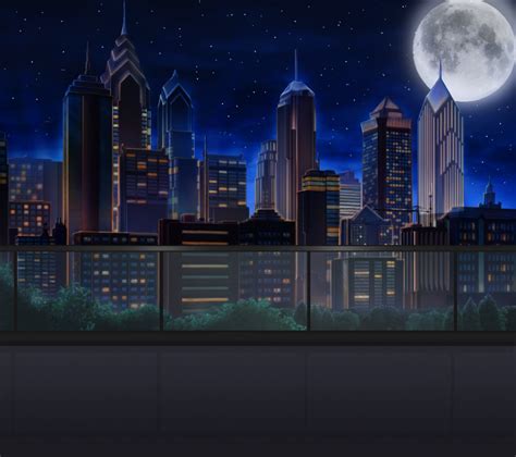 INT. City Balcony - NIGHT | Night background, Anime background, Episode ...