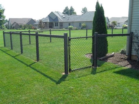 black vinyl chain link - Google Search | Chain link fence, Backyard ...