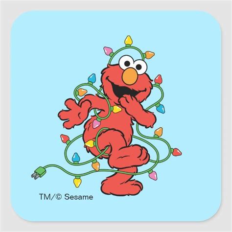 Elmo Christmas Lights Sticker | Personalize and Buy Now!