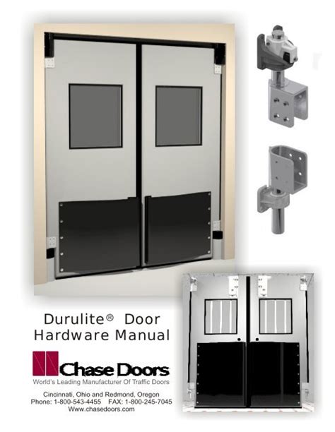 Durulite Door Hardware Manual - Chase Doors