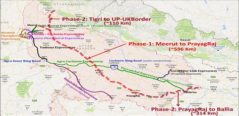 Purvanchal Expressway Route Map In Lucknow