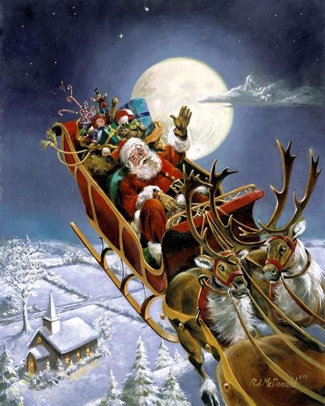 Santa - Christmas Eve Deliveries - (Riverwind Gallery) | SANTA CLAUS ...