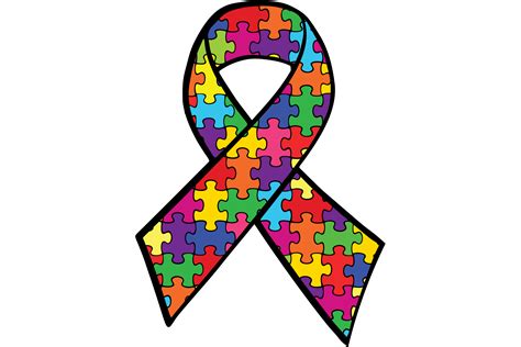 Autism Awareness Ribbon Rainbow Graphic by Magnolia Blooms · Creative ...