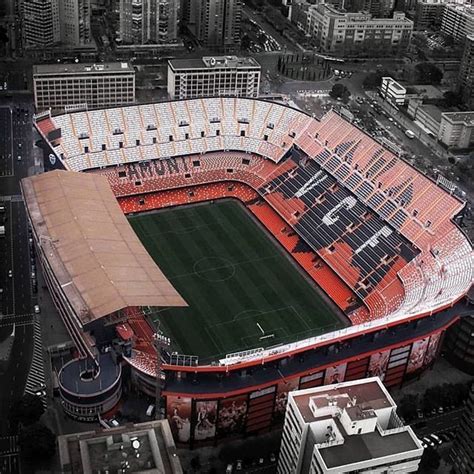 Mestalla Stadium in Spain 🇪🇸 Home of Valencia of La Liga | Estadios ...