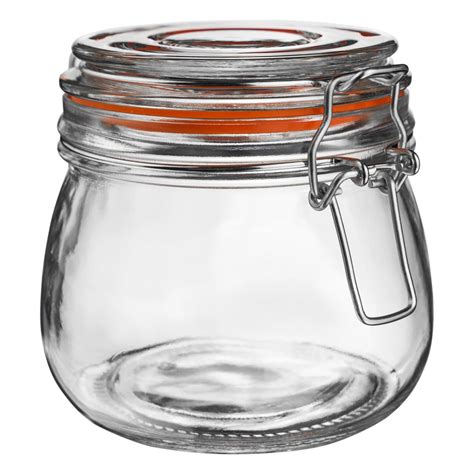 Glass Storage Jars Airtight Clip Top Lid Food Preserve Preserving Jar ...