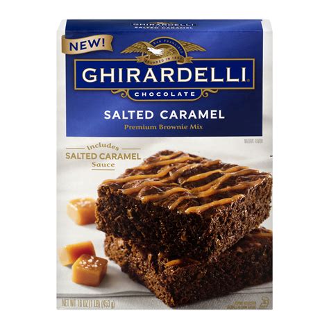 Ghirardelli Chocolate Premium Brownie Mix Salted Caramel - Walmart.com ...