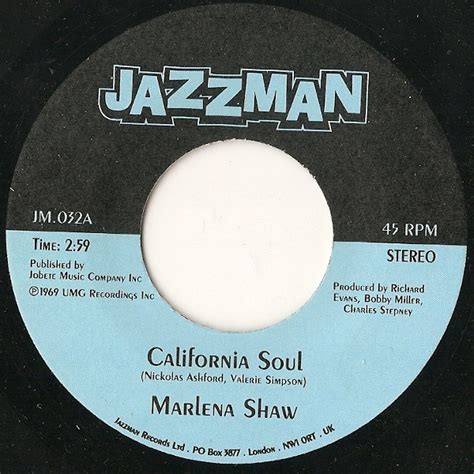 Marlena Shaw - California Soul / Wade In The Water | Discogs