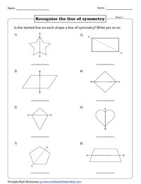 Symmetry Worksheets