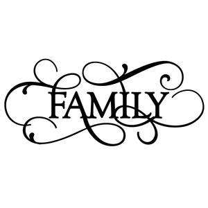 Silhouette Design Store - View Design #111580: flourish word - family