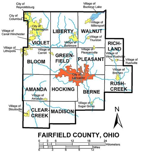 OHIO GENEALOGY EXPRESS - Fairfield County, Ohio - CITIES, TOWNSHIPS AND ...