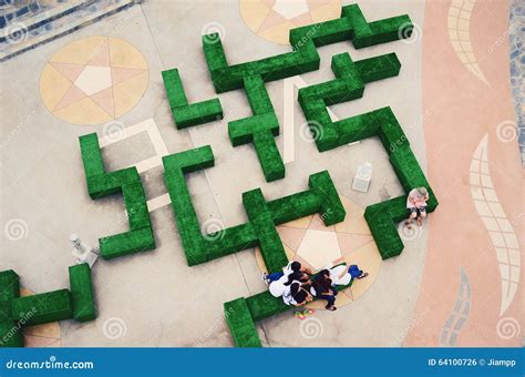 Aerial View of a Hedge Maze Stock Photo - Image of decoration, aerial ...