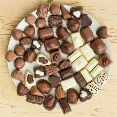 Various chocolate pralines stock photo. Image of love - 17020220