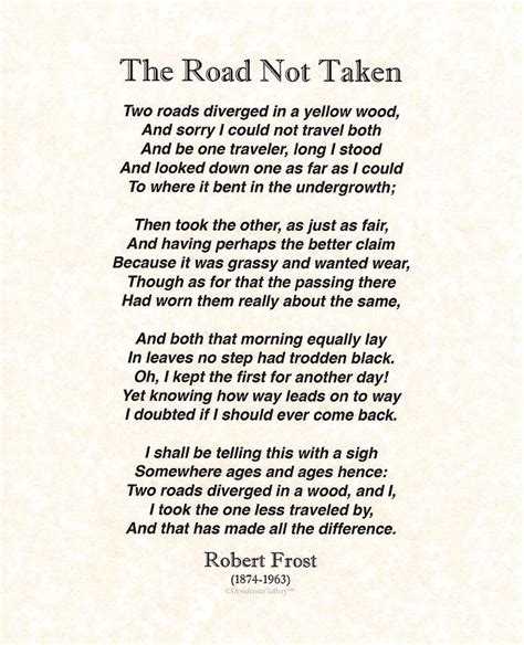 Old time poem, but we chose the path less travelled. Definitely worth ...