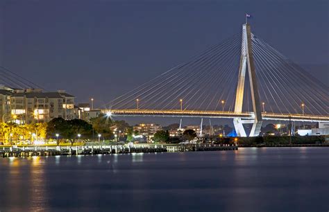 Anzac Bridge by Night Photograph by Nicholas Blackwell - Pixels