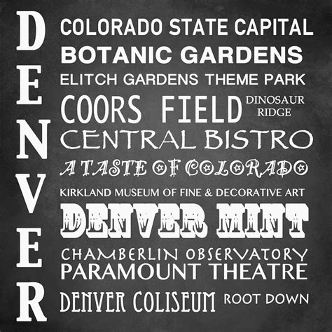 Denver Famous Landmarks Digital Art by Patricia Lintner - Fine Art America