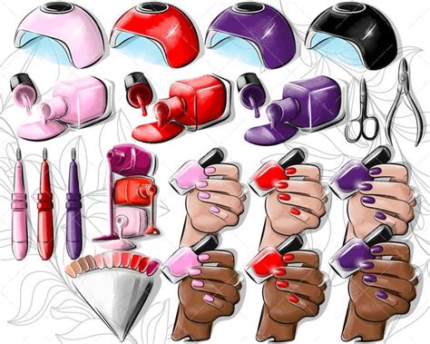 Nail Artist Clipart Set Nail Polish Clipart Nails Clipart | Etsy UK ...