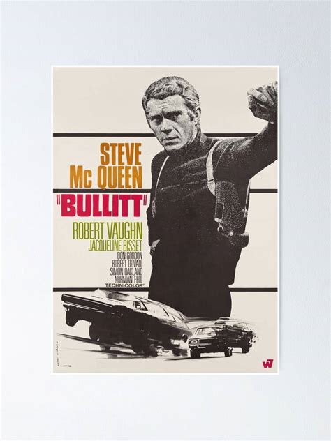 Bullit Steve Mcqueen Movies Classic – Poster - Canvas Print - Wooden ...