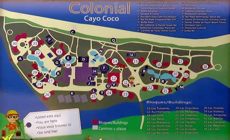 Resort Map | Muthu Colonial Hotel | Cayo Coco, Cuba