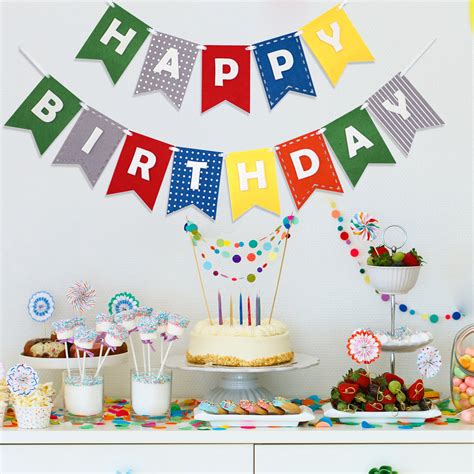 Happy Birthday Banner- Party Colors | shopdecomod