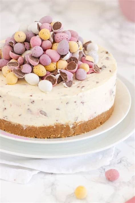 No Bake Mini Egg Cheesecake | Easter brunch dessert, Easter cake ...