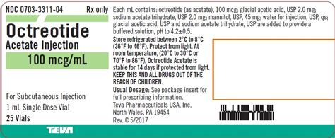 Octreotide - FDA prescribing information, side effects and uses