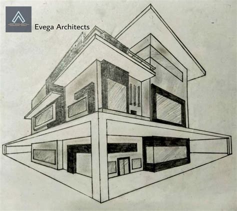 3d double storey modern house elevation design en 2022 | Bocetos ...